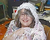 Wearing some of the web work - looks like a shawl!
