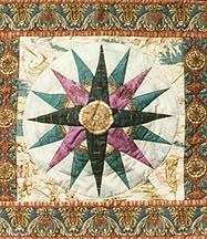 mariner's compass quilt from top side
