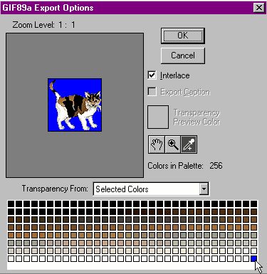Photoshop choose a transparency color