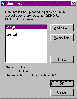 web component box - add a file to go with  your inserted HTML code (webgem)